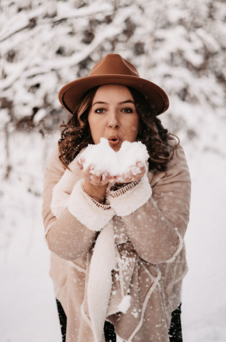 Portraitshooting im Winter im Schnee